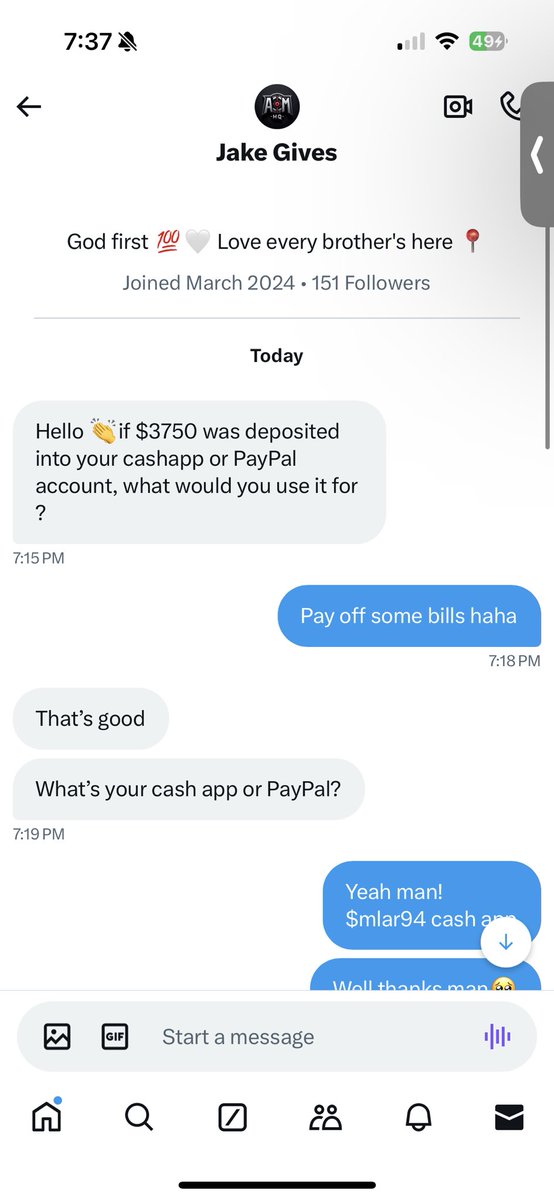 mla9419's tweet photo. @cdl_aim @cdl_aim who’s this? I think he’s trying scam me but idk if you know who this is https://t.co/N5SXSB3cKv