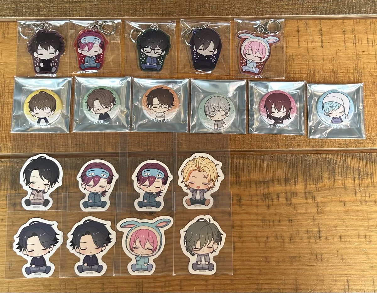 tir_umhr's tweet photo. 【交換】スタマイ おやすみシリーズ

▼譲
*関 *今大路 渡部 *服部 朝霧 *荒木田
*大谷 新堂 桐嶋 瀬尾 *早乙女 可愛
宝生 日向

▼求
アクキー：宮瀬 槙 由井
缶バッジ：宮瀬 槙 由井
ステッカー：槙 由井＞宮瀬 https://t.co/yfpCSOZXBd