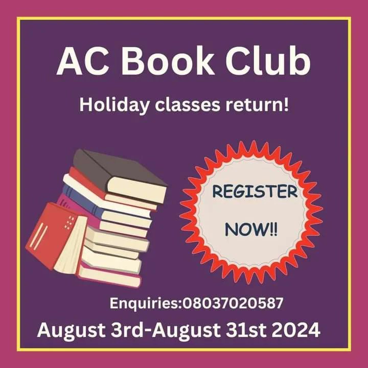Princessakpors's tweet photo. @acbookclub ❤️
Where are the holiday makers at? 
Get ready for a memorable time like never before. 
Dear parents, your little ones deserve this time of constructive engagement, socialization and integration in a safe and serene space. https://t.co/3lTaVADI5j