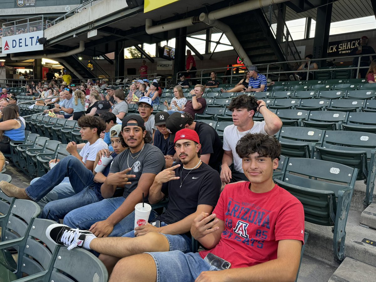 Rebels_vailaz's tweet photo. Rebels in Utah! Salt Lake Bees game. https://t.co/D8uuS7kdxL