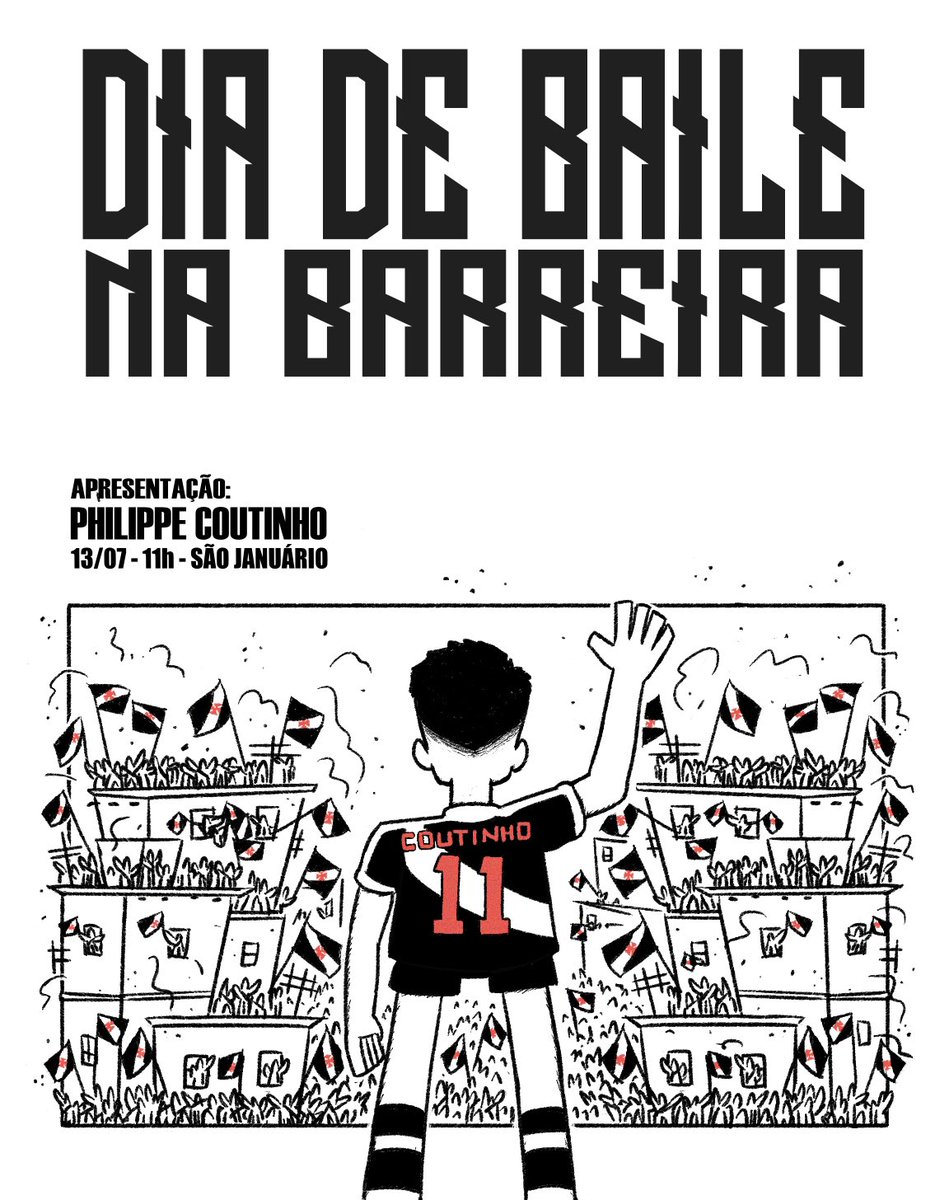 VascodaGama's tweet photo. DIA DE BAILE NA BARREIRA! 🪄💢

DIA DA APRESENTAÇÃO DE PHILIPPE COUTINHO EM SÃO JANUÁRIO 🏟️

🎨: @vascomics 

#VascoDaGama https://t.co/s1LaHnmEzw