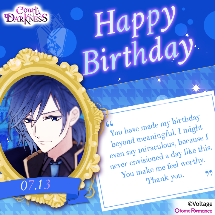CourtDarkness's tweet photo. Dear Toa-sters,
It's your Qelsan prince's birthday today!π
Send him big warm birthday wishesπ
#VoltageInc #CoD #CourtofDarkness #Otome #ToaBD https://t.co/w2NtVWKr0W
