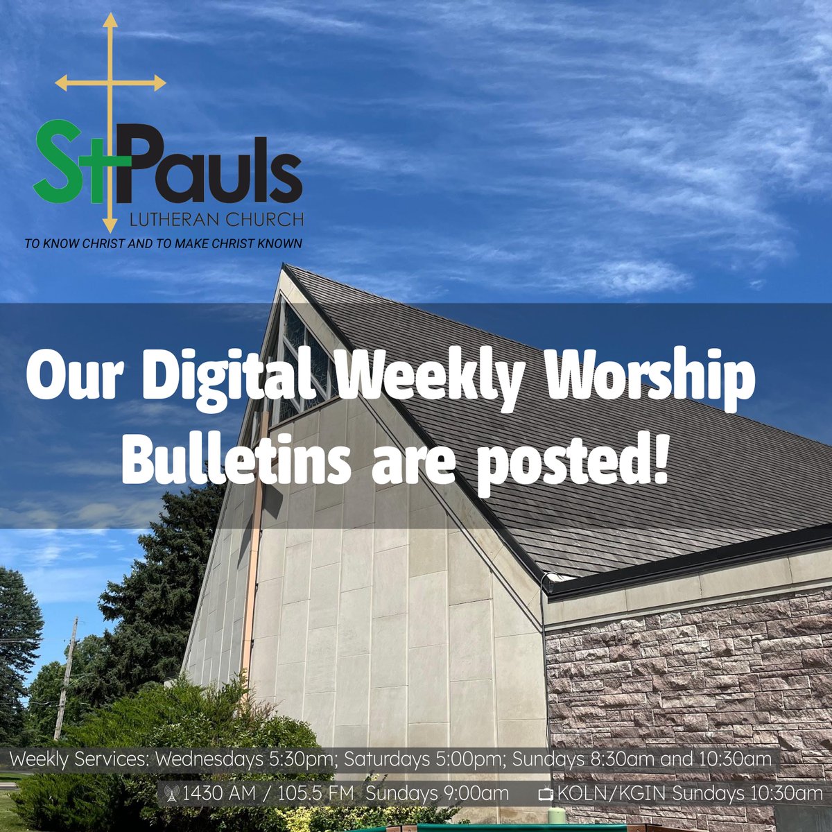 📩 Our weekly email from Jill has landed in your inbox, and our digital bulletins are live! ☀️ You can view our Worship Bulletins in the Church Center App and on our website here: sites.google.com/view/stpaulsgi…  #stpaulsgi #GrandIslandNE #NESynod #ELCA
