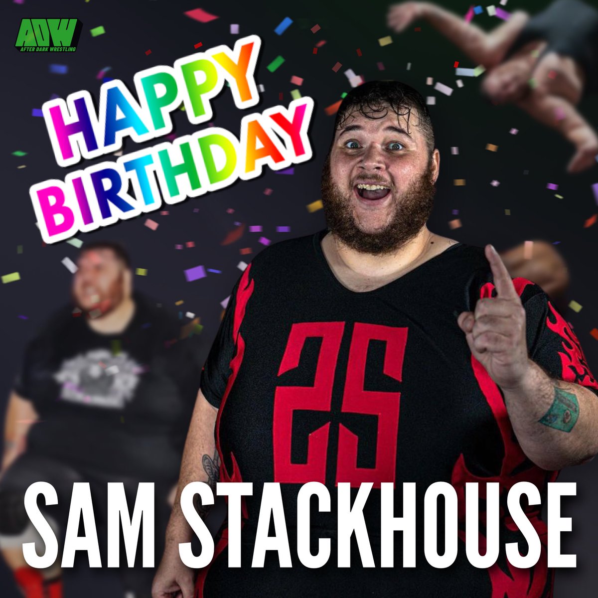 afterdarkwres's tweet image. Wishing the happiest of birthdays to the king of thicc style! 🎂💥 

Happy birthday Stack! 🍻🎉 Go show @Sam_Stackhouse some love on his special day. #afterdarkwrestling #happybirthday #samstackhouse