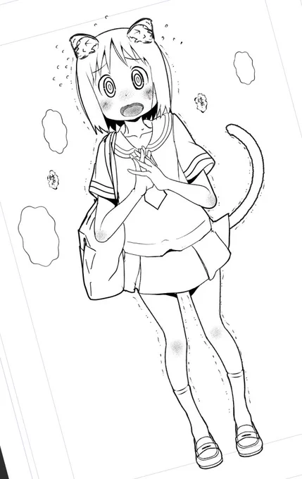 寄稿原稿描いています。 