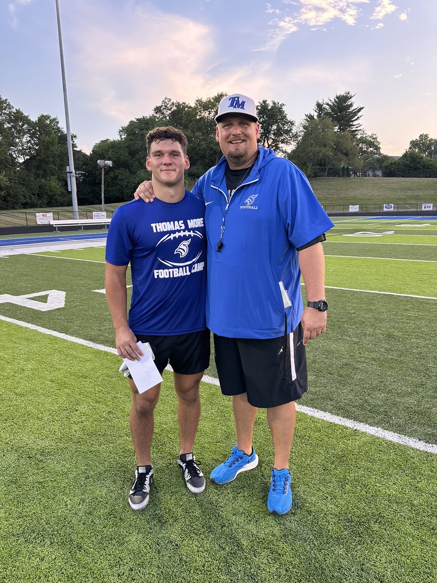 After a great camp and talk with <a href="/CoachBZink/">Brad Zink</a> blessed to receive an offer from <a href="/TMU_Football/">Thomas More Football</a>
