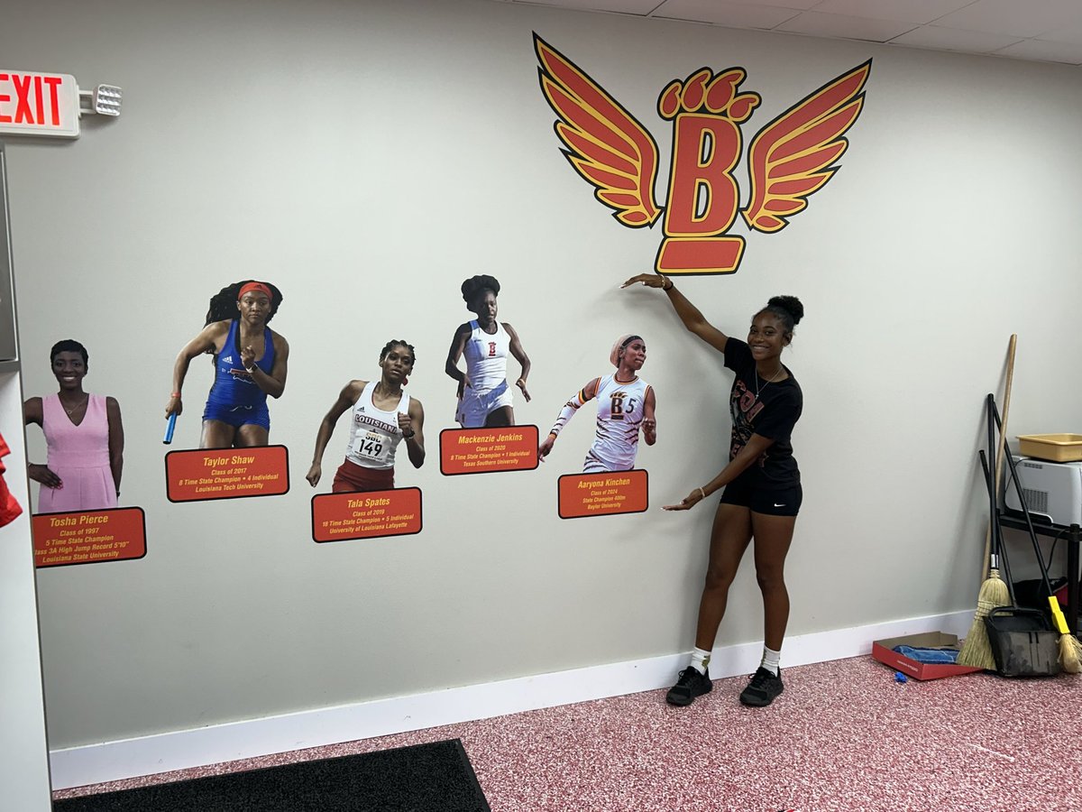 Welcome to the brusly girls track and field wall
Of champions aaryona Kinchen