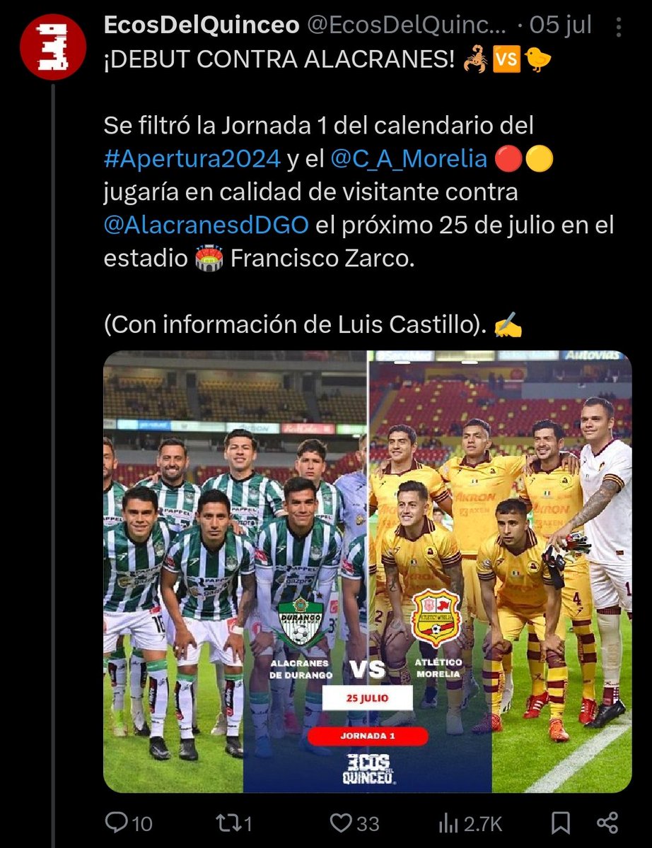 AdrianHydeto's tweet photo. @EcosDelQuinceo @C_A_Morelia ¿Ahora si confirmado? https://t.co/R8WPtdwsA7