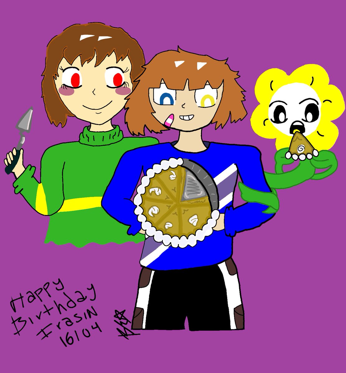 BustamanteEstr1's tweet image. Aquí están los cumpleaños, con su cumpleaños atrasado 😬
#babybird #cherrybomb #Frasin
#sansOc #sans #undertaleFanart #undertaleAU #undertale