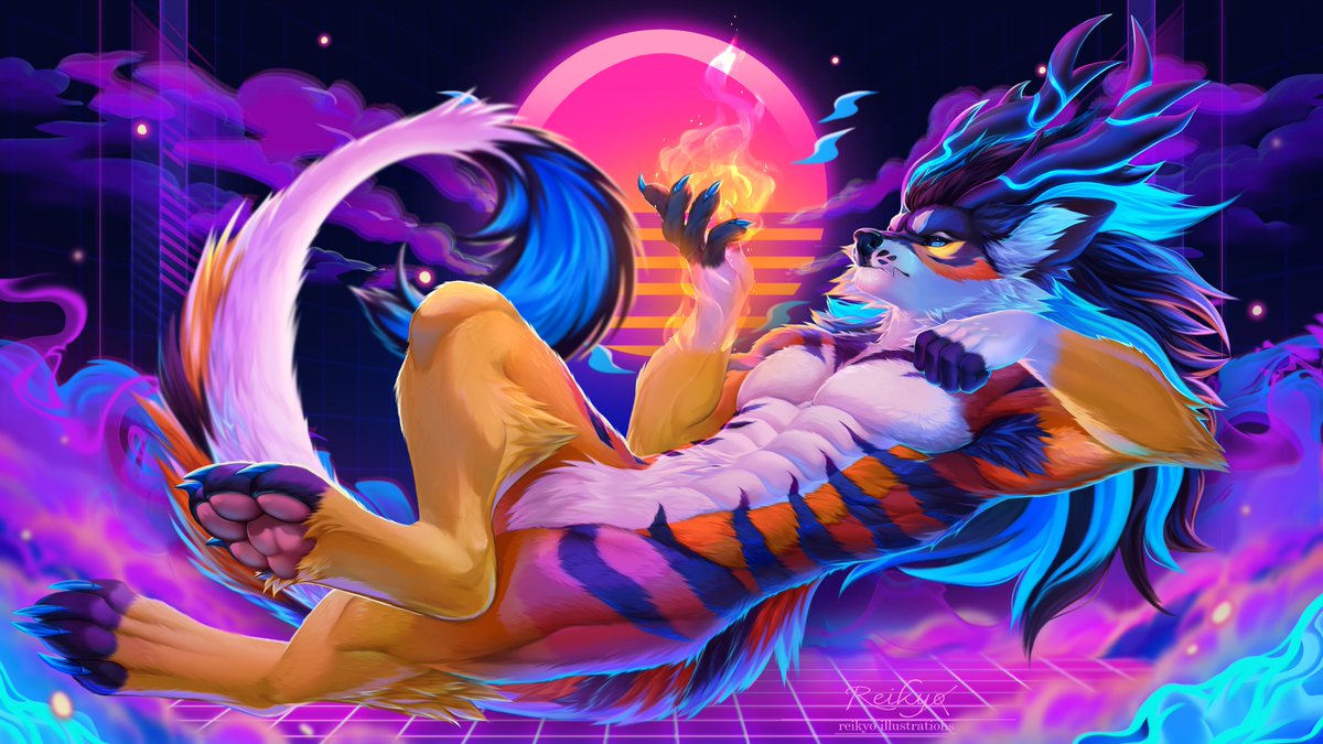 _Reikyo's tweet image. commission for awohali 💜✨