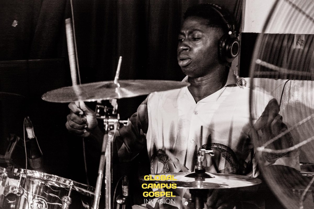Success_FG's tweet photo. Liberation (Evangelistic)Team star drummer "GOODLUCK" played skilfully at GLOBAL CAMPUS GOSPEL INVASION
#GlobalCampusInvasion
#FirefulandImpactful
#JLB https://t.co/C5ki9XoZ6E