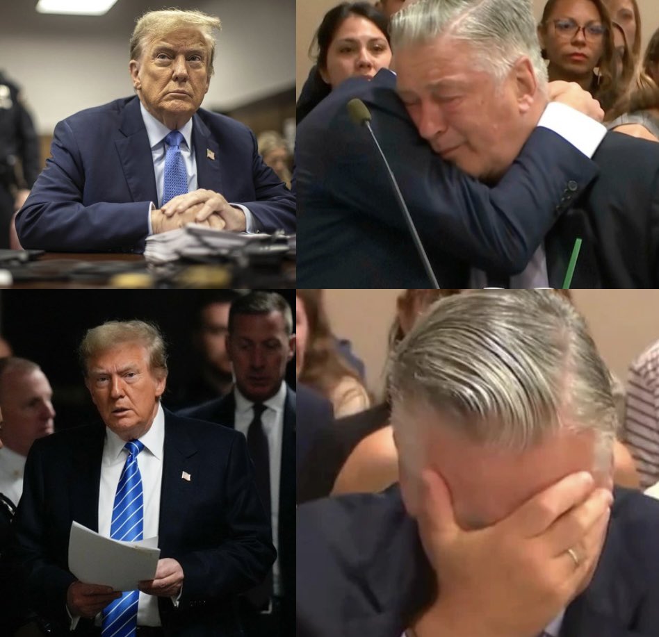 MattWallace888's tweet photo. 🚨Alec Baldwin:

Literally shoots a woman dead on camera*

⚠️ Judge dismisses case ⚠️

🚨Donald Trump:

Pays a woman $130,000*

⚠️ 34 FELONY CHARGES ⚠️ https://t.co/81WNde03ox