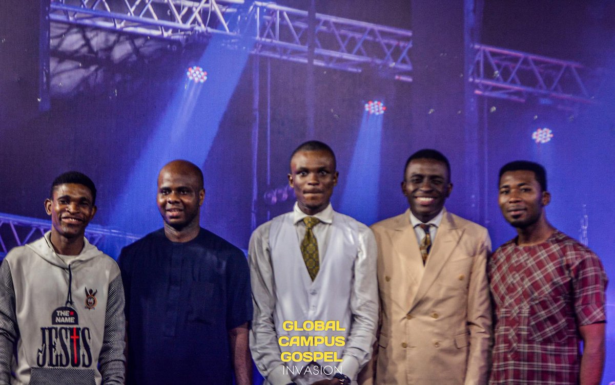 Success_FG's tweet photo. God's servant with other spiritual sons of the Prophet(DAVID IBIYEOMIE) at GLOBAL CAMPUS GOSPEL INVASION 2024.
#GLOBALCAMPUSGOSPELIBVASION
#FIREFULANDIMPACTFUL
#JLB https://t.co/I2Wk78cmaW