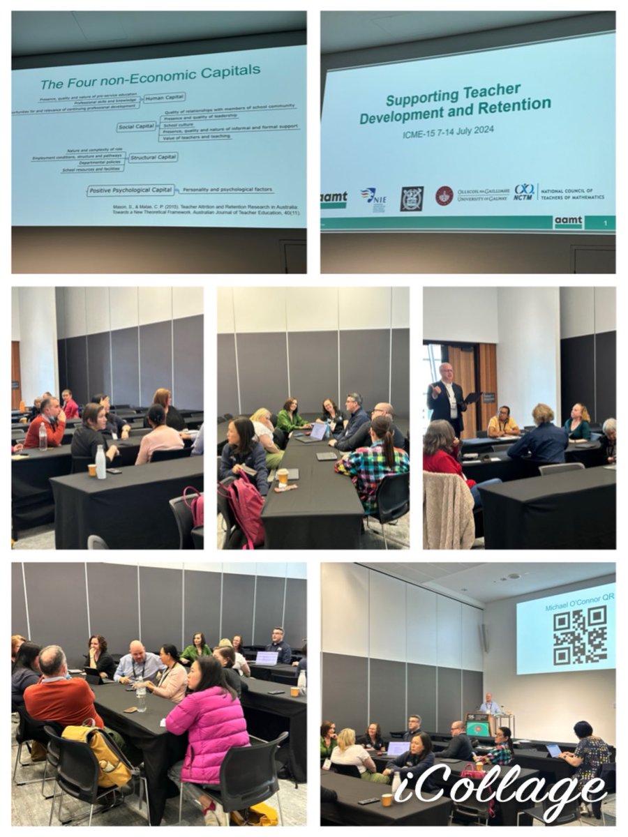 MareeASkillen's tweet photo. Four non-economic capitals directed day 2 discussions for Supporting Teacher Development and Retention. Global issue. Initiatives needed. Start local. What’s next? #ICME-15 #teachers #mathematics #international #national https://t.co/FuVPttbzlt