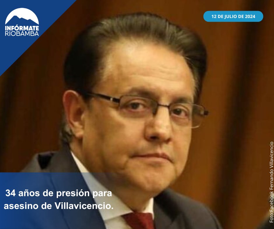 INFORIO02's tweet photo. Asesinos de Fernando Villavicencio reciben una sentencia de 34 años, tras el veredicto Alejandra Villavicencio hermana del periodista declaró que este crimen va más allá de los implicados sentenciados, sino que es parte de una trama que pronto se revelará.
#InfoRiobamba #JUSTICE https://t.co/57l7eRvTAs