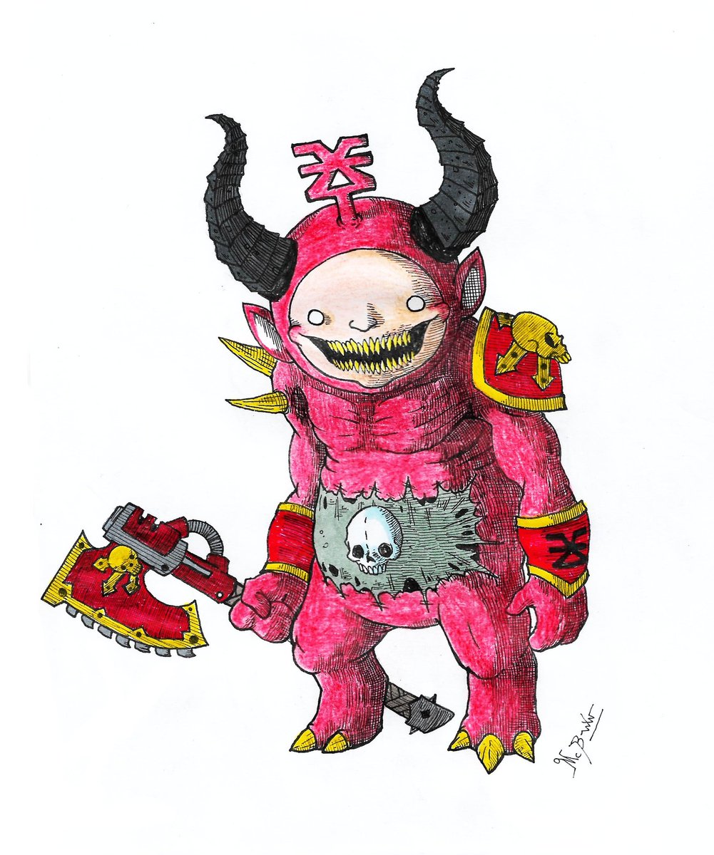 Mcbreadwhatwhat's tweet photo. Pho, El teletubbie de Khorn
#khorne #warhammer40k #parody https://t.co/C0mGSWsxBg