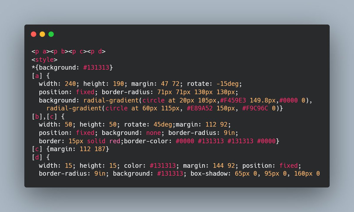 pointerToPixel's tweet image. day 195                                                                                          

CSS battle #195- LookAway ( got 99.9% match 😢)                

#100DaysOfCode #CSS #CSSBattleChallenge