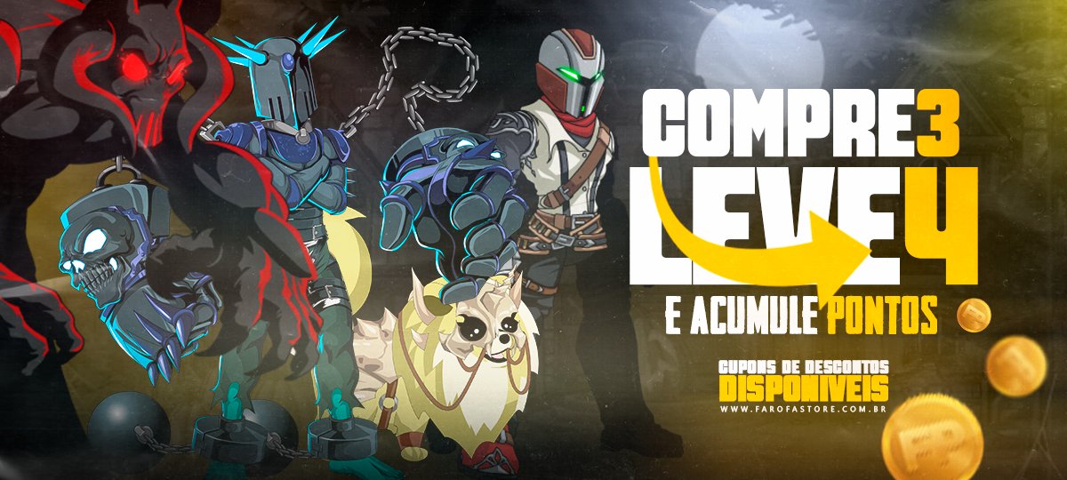 🔥 Promoção imperdivel na Farofa Store 🔥

Compre 3 leve a 4° de graça, com cupons de descontos de até 20%, acumule pontos para trocar por produtos ou serviços na loja! 

OBS : todos os Cupons estão bufados!

Não perca tempo nem dinheiro! 

Compre: farofastore.com.br
