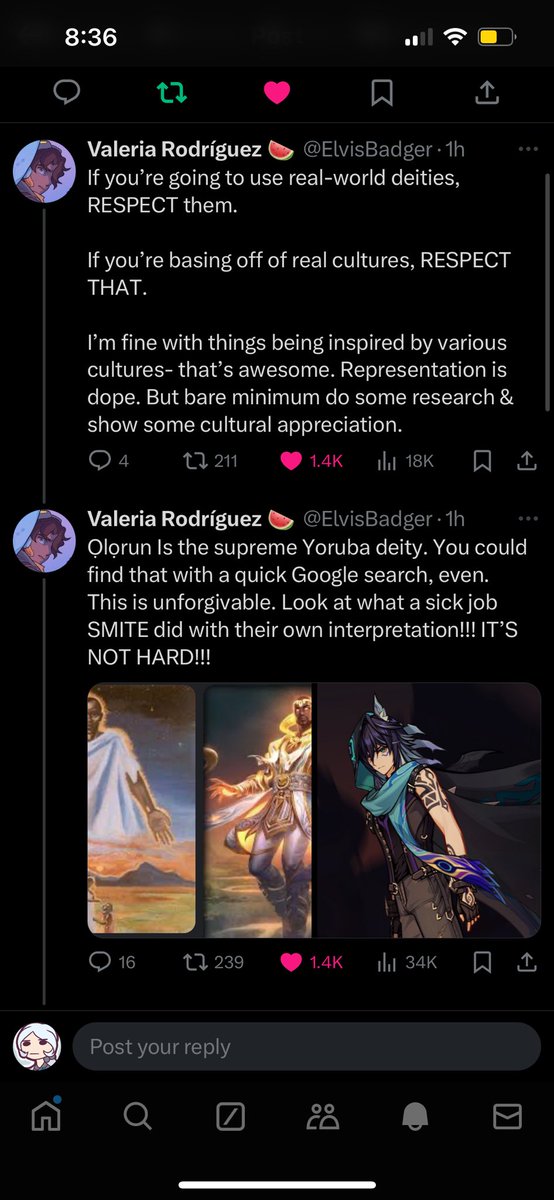 EclipseVenexus's tweet photo. Seeing Sucrose’s VA and Cyno’s VA speak up on the matter is some real king shit. They better not be pressured to delete these posts from weirdos. https://t.co/GdzvyFYZC8