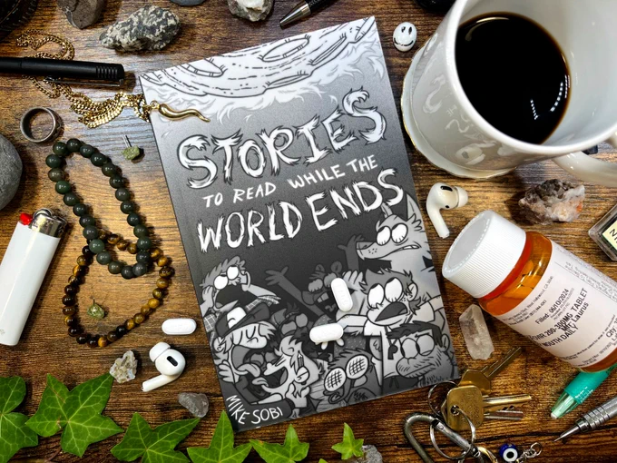 Stories to read while the world ends, my 72-page self published comic is available for pre order!! It's full of work from the past couple years, and I'm so excited to finally have it off the internet and into peoples hands! ((sales limited to US only)) https://miikesobi.com/store 😎