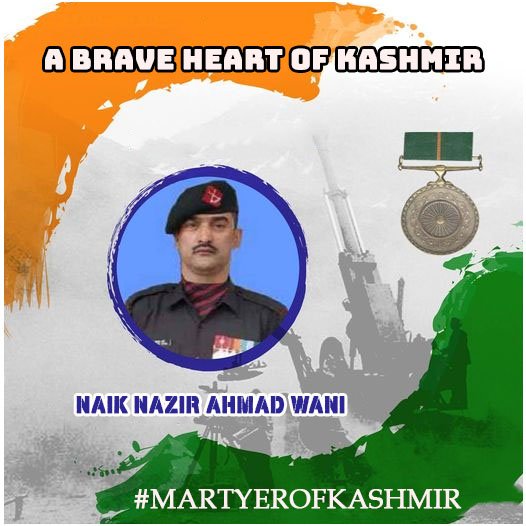 nadiaWazir1's tweet photo. Saluting Naik Nazir Ahmed Wani, who laid down his life defending our nation. His unwavering courage and selfless devotion inspire us all. We honor his memory and cherish his legacy of bravery. Rest in eternal peace, brave warrior.
#KashmirMartyrsDay #13July https://t.co/yzZ219Kurv