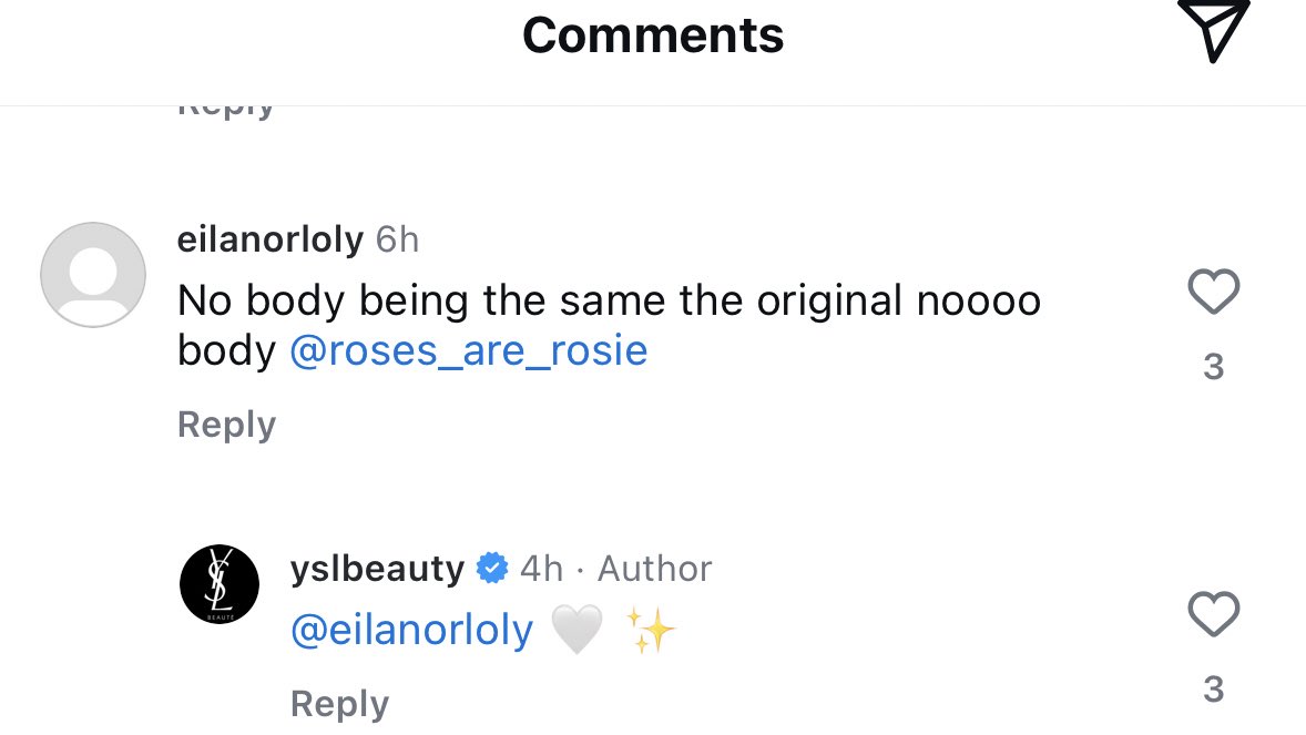 แอค yslbeauty เลือกตอบคอมเม้นแบบนี้ในโพสต์พี่สานะ ซึ่งถามว่ามีอะไรเกี่ยวข้องกันมั้ย 🤡 ถ้าแบบนี้บอกบอว่าไม่ต้องจ้างใครเพิ่มจ้ะะ