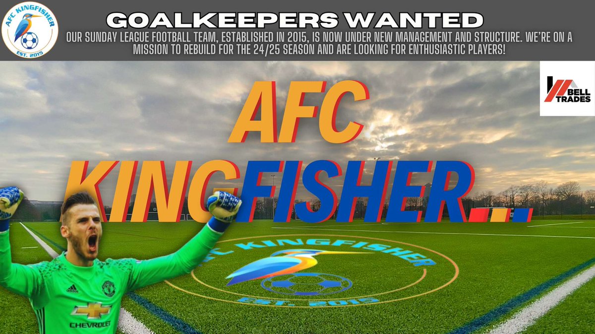 My Sunday league are in a search for a GK for the 24/25 league

Message @Kingfisher_AFC if you’re interested in joining #UTK
