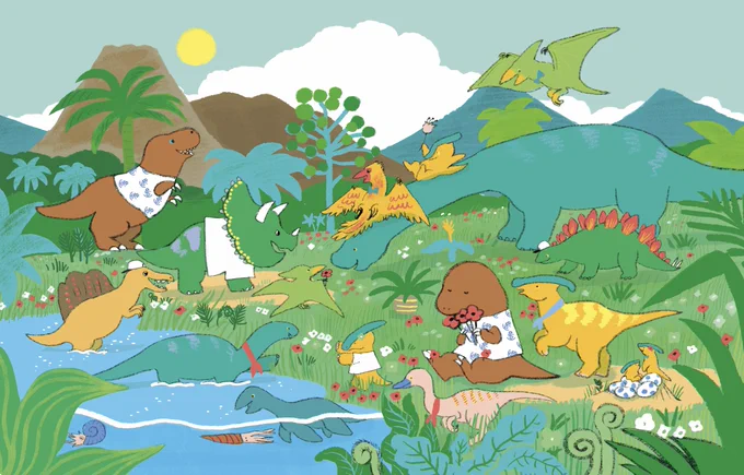 パシフィコ横浜で行われている #巨大恐竜展2024 に連動した企画「 DINO ART QUEST  恐竜アートゲームにチャレンジ!」に恐竜イラスト制作しています横浜のみなとみらい東急スクエアにて本日より開催されています。～9/13(金)の期間中恐竜イラストゲームに挑戦できます 