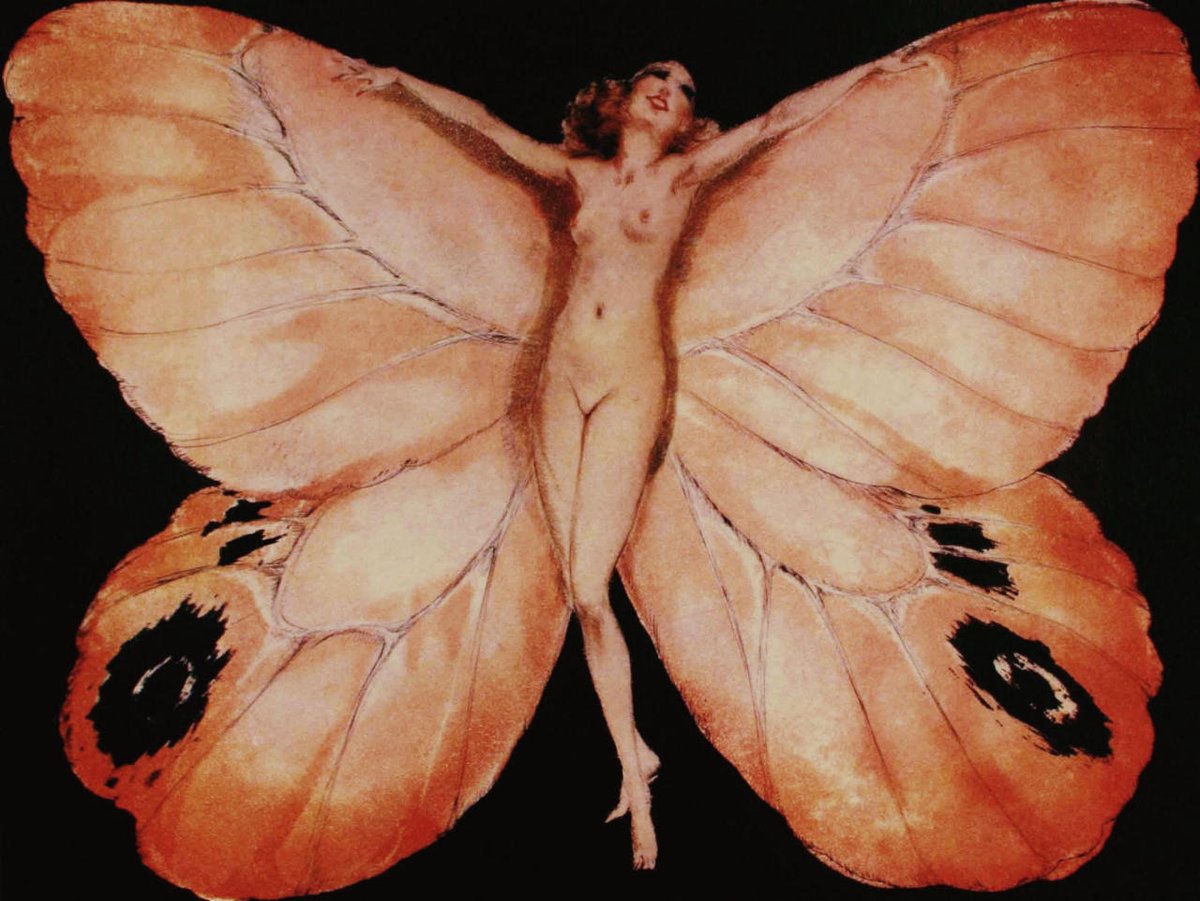 sovietsoleri's tweet photo. Louis Icart. "Butterfly," 1940. https://t.co/ZjJrOOwkUB