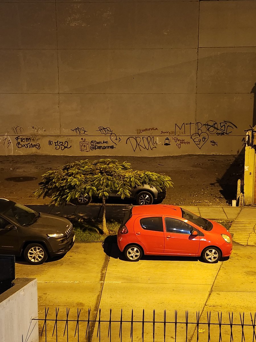 Fakesaso's tweet photo. @MuniMiraflores calle santa carmen cuadra 3. En la cara de los serenos estacionan vehículos en los parques. Vaya locura https://t.co/aKsOlN3RMg