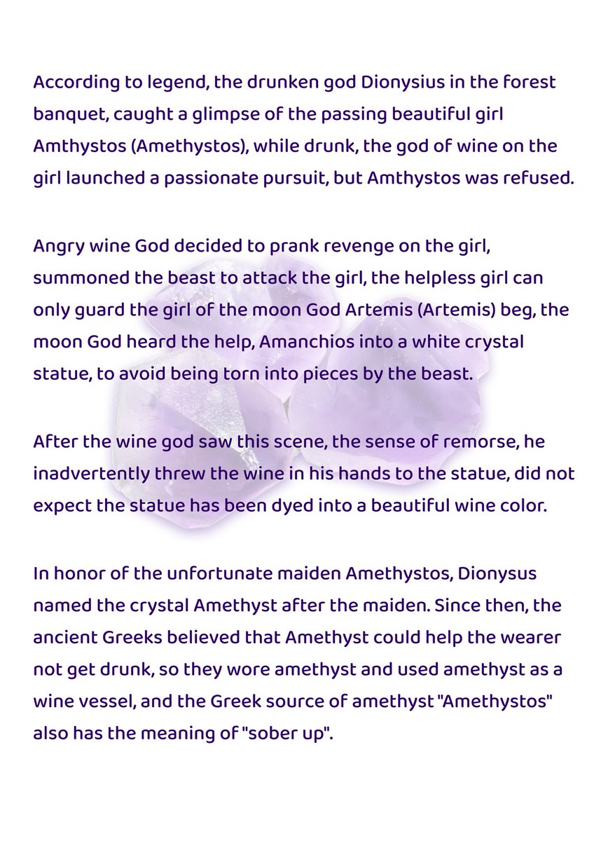 Today I want to share with you the story about amethyst, how much do you know about the wearing taboo of amethyst, or other stories about amethyst you can also share with me.
#crystals #Story #healingcrystals #amethyst #lovecrystals