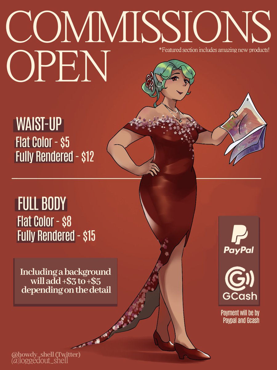 Howdy howdy! I have my #commissionsopen :))