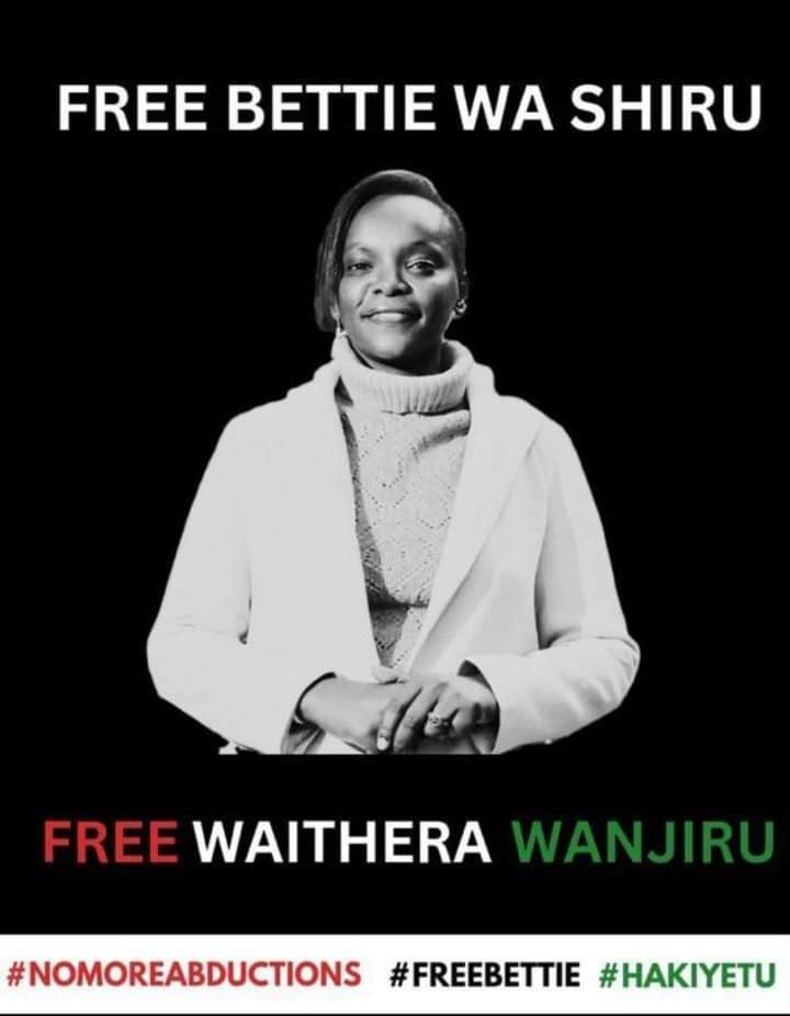WomenCo_KE's tweet photo. Waithera made a distress call on Friday 15th July at around 3am over intruders at her house and has not been heard of since. Given the context of abductions by the state and her activities in the recent protests we have reason to fear for her life and safety. #FreeWaithera https://t.co/8U6ppxaYSg