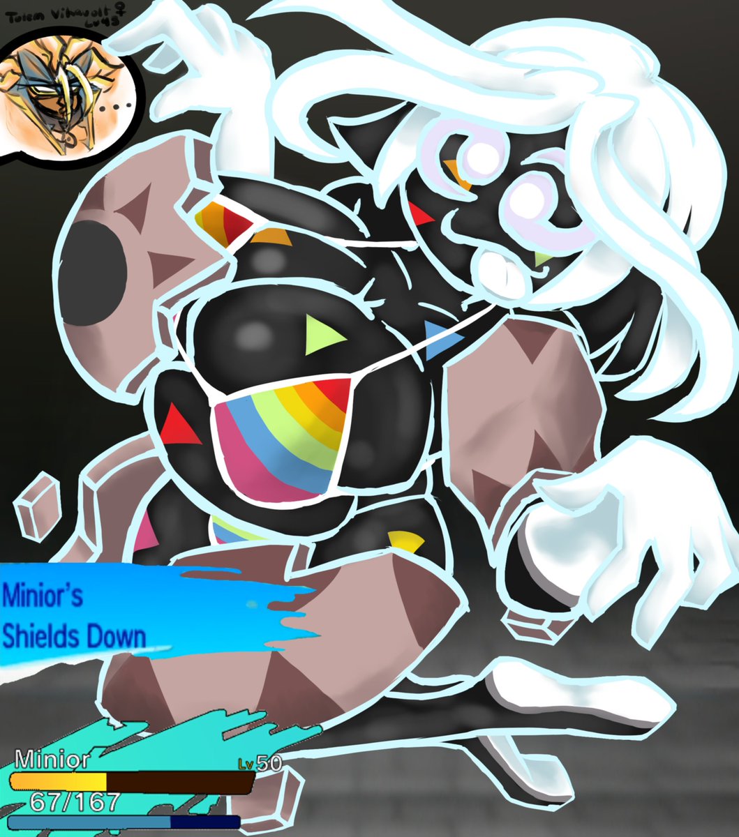 DeadDrawX's tweet photo. You wanted the space rock so I provide the space rock. 

Don’t have a name for her, but was fun to make the UI (even though I couldn’t find the exact SuMo font) and a little bit of Totem action (I know the actual battle is Lv29, but had to make the HP make sense :p) https://t.co/J8Xcn1WPpq