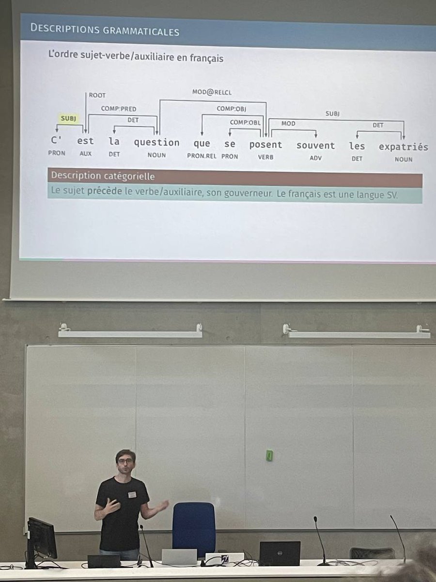 Première présentation de la session Grammaire et Biomédical sur la Régression logistique parcimonieuse pour l'extraction automatique de règles de grammaire