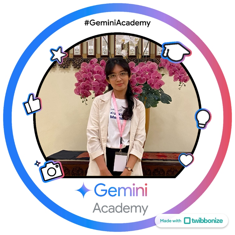 EchyDewia's tweet photo. Hi, saya Desy Dwi Anike, siap mengikuti Gemini Academy 2024!
Yuk, belajar bersama mengenal AI Gemini dari google.
#GeminiAcademy
#MajuRameRame
@googleindonesia @RefoIndonesia https://t.co/oZUW7V5erM
