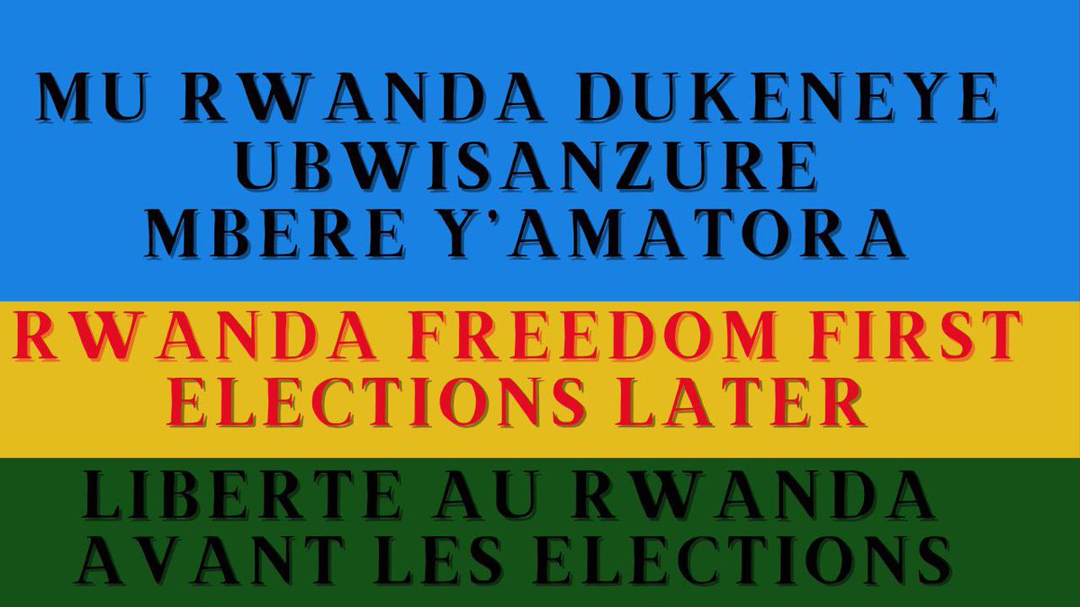 PatrickRugaba's tweet photo. Muri ibi bihe by'amatora mu Rwanda fata akanya wumvikanishe ijwi ryawe usabe ubwisanzure.
Abanyarwanda ntago dukeneye amatora atadufitiye akamaro, dukeneye ubwisanzure.
#NotMychoice
#RwandaElection
#Election2024
#RwandaDecide https://t.co/oh5pWINVhh