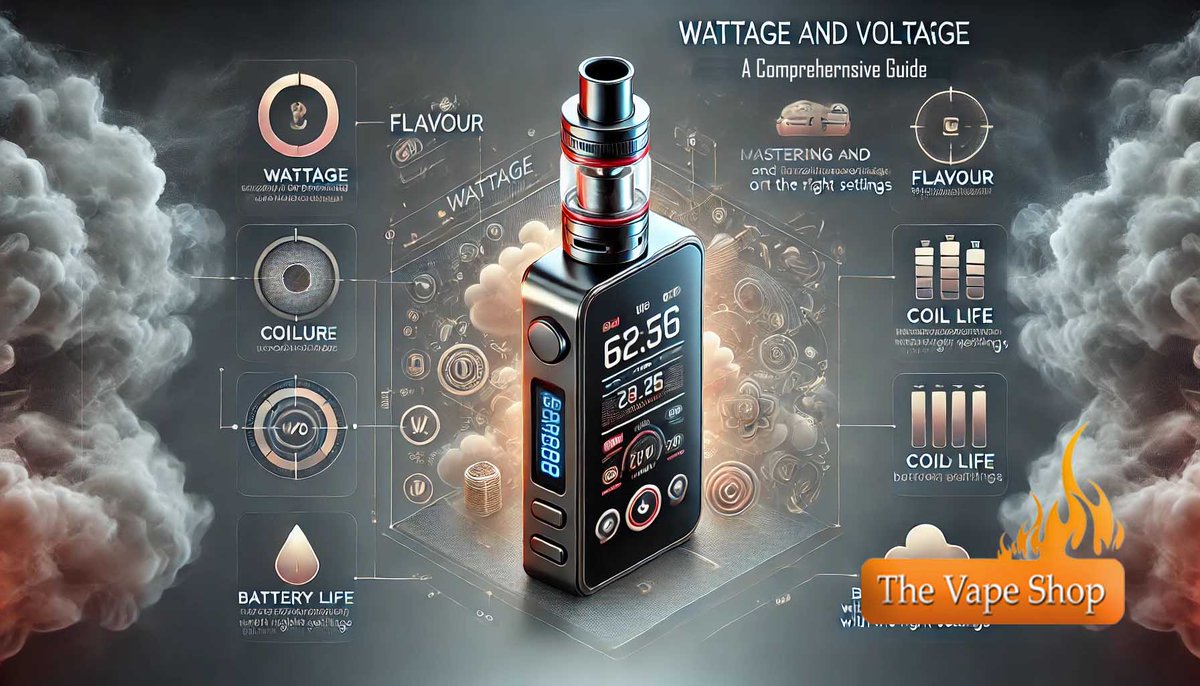 TheVapeShops's tweet image. 📖 Master wattage &amp;amp; voltage settings for the best vaping experience! Enhance flavour, extend coil life, &amp;amp; optimise battery performance.  🔗 thevapeshop.co.uk/blog/wattage-a… #VapeGuide #VapeTips #OptimalVaping