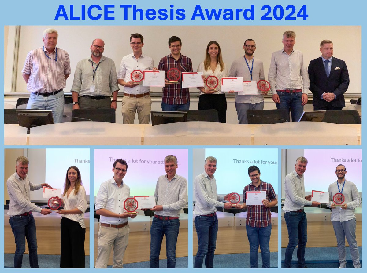 ALICE Thesis Award 2024:
• Dr. Francesca Ercolessi (Universita di Bologna, Italy)
• Dr. Florian Jonas (Westfälische Wilhelms-Universität Münster, Germany)
• Dr. Ezra D. Lesser (University of California, Berkeley, United States)
• Dr. Luca Quaglia (Universita di Torino, Italy)
