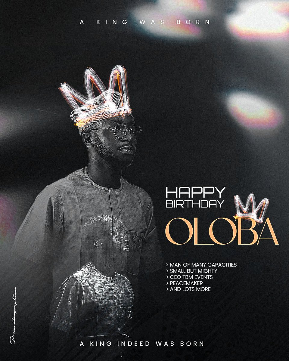 PraiseOlawale4's tweet photo. FLYER DESIGN FOR OLOBA π @akandeomoniyii
Happy birthday to you π
live long king
#BirthdayCelebration #birthday #birthdayflyerdesign #flyer #flyerdesign https://t.co/ogbzFyt2is