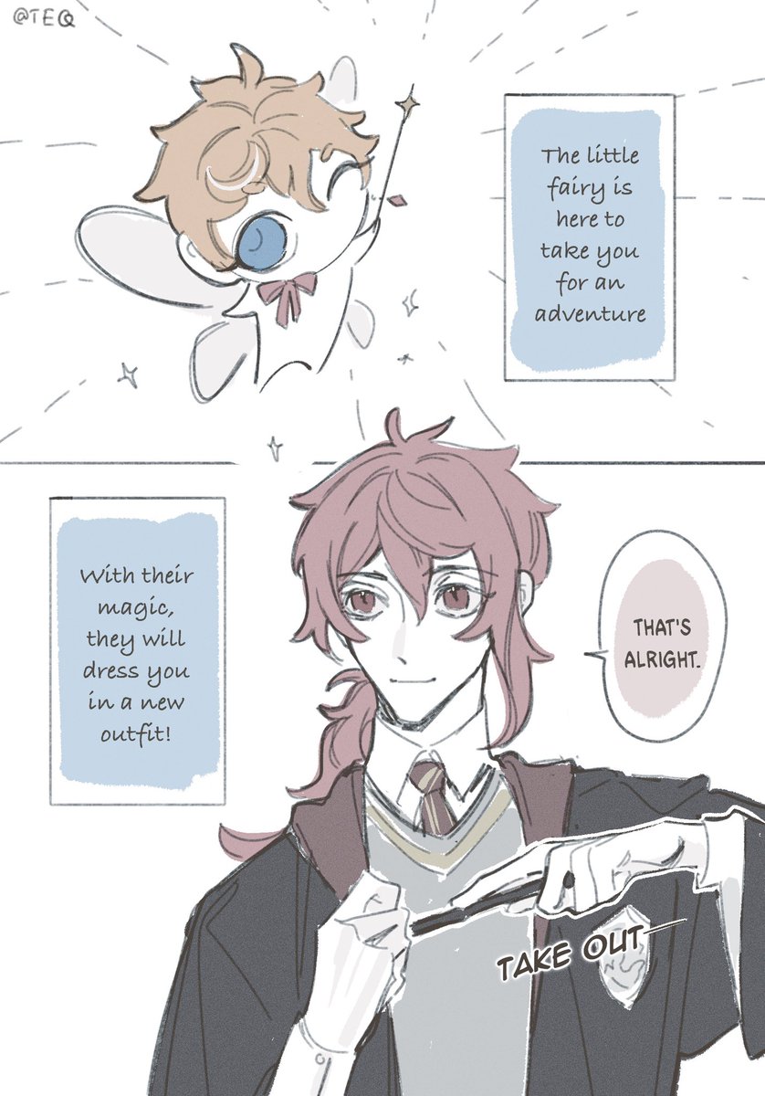Oh what's Little Fairy gonna dooo  #diluchi 🔥💧 Harry Potter, Cinderella Fairy AU idk 😂😂😂