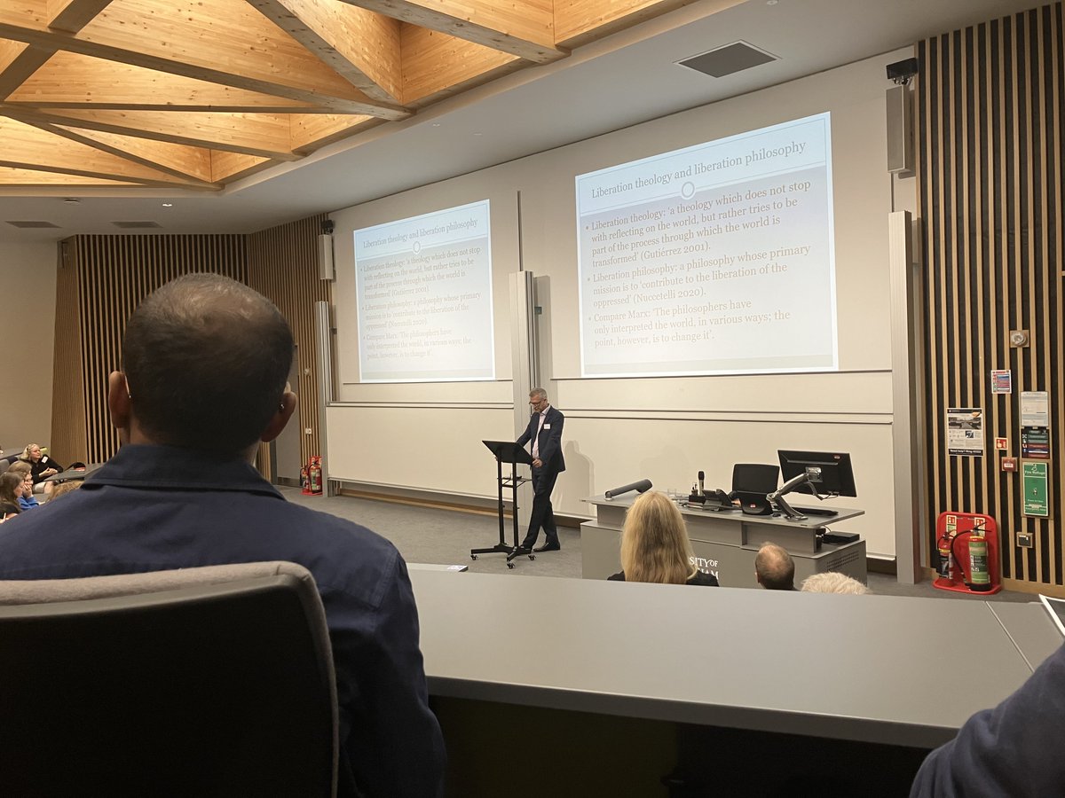 anthonyjbruce's tweet photo. @QCassam delivering the Joint Session inaugural address on liberation philosophy. Are you a purist, or a meliorative philosopher? A bit of both? Then check out the Routledge books table - we publish for all philosophical stripes  @Aristotweets #jointsession24 @Routledge_Phil https://t.co/adoituJddu