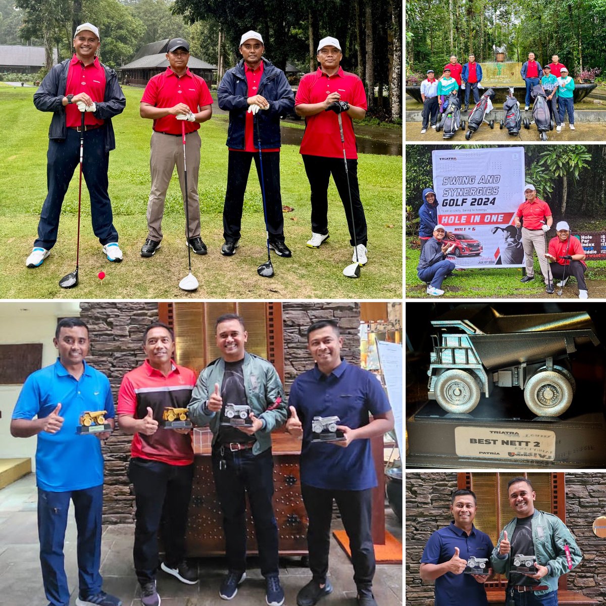 Alhamdulillah, dapat "Best Nett-2" dengan skor 71. 

Padahal baru sekitar 2 bulanan belajar golf, itupun gara-gara dipaksa senior.

Semangat belajar utk kemajuan ke depan.

Lets celebrate with give away, i think two bomber jackets (size by request) would be nice for this Saturday