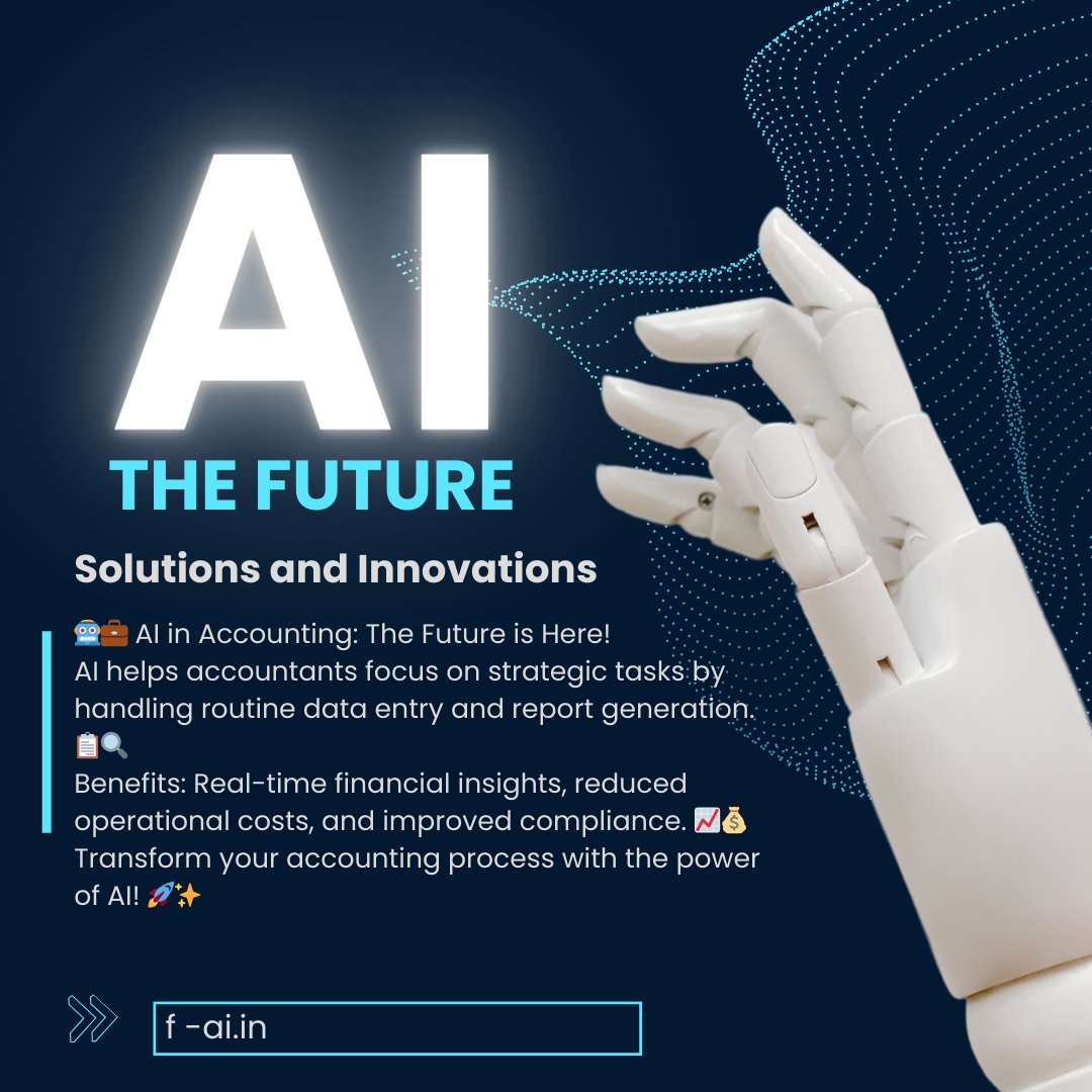 f_ai2024's tweet image. Use f-ai.in

#AIAccountingTools #MachineLearningFinance #CloudAccounting #SmartBookkeeping #FinancialAI #IntelligentAccounting #RoboAccounting #AIForAccountants #AccountingRevolution #PredictiveAnalytics #EfficiencyInFinance #TechInFinance #FutureOfFinance