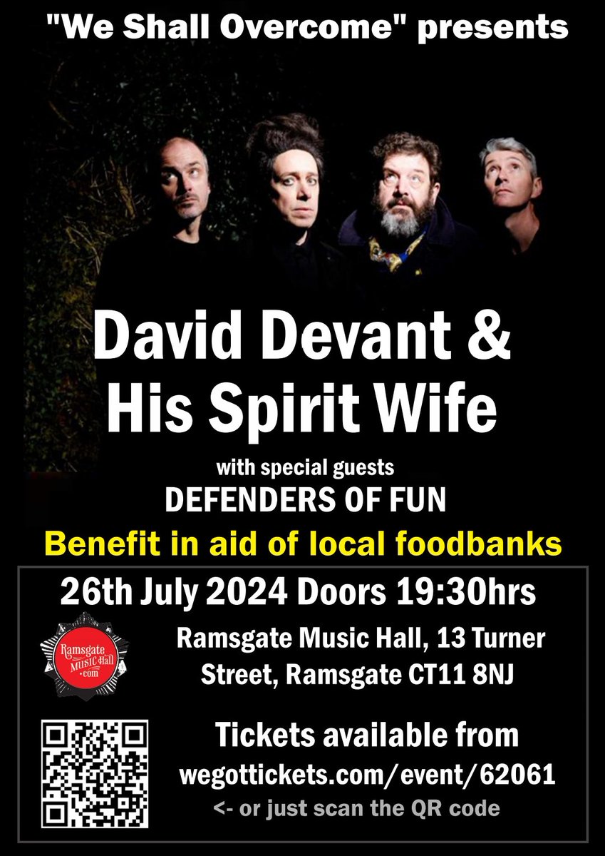 Arthur Bottomley (@bottombottomley) on Twitter photo Only a few tickets left for this foodbank fundraiser at The Ramsgate Music Hall on 26th July. David Devant and His Spirit Wife + Defenders of Fun! <a href="/HisSpiritWife/">David Devant & His Spirit Wife</a> <a href="/RamsgateMH/">Ramsgate Music Hall</a> #Ramsgate Only a few tickets left for this foodbank fundraiser at The Ramsgate Music Hall on 26th July. David Devant and His Spirit Wife + Defenders of Fun! <a href="/HisSpiritWife/">David Devant & His Spirit Wife</a> <a href="/RamsgateMH/">Ramsgate Music Hall</a> #Ramsgate