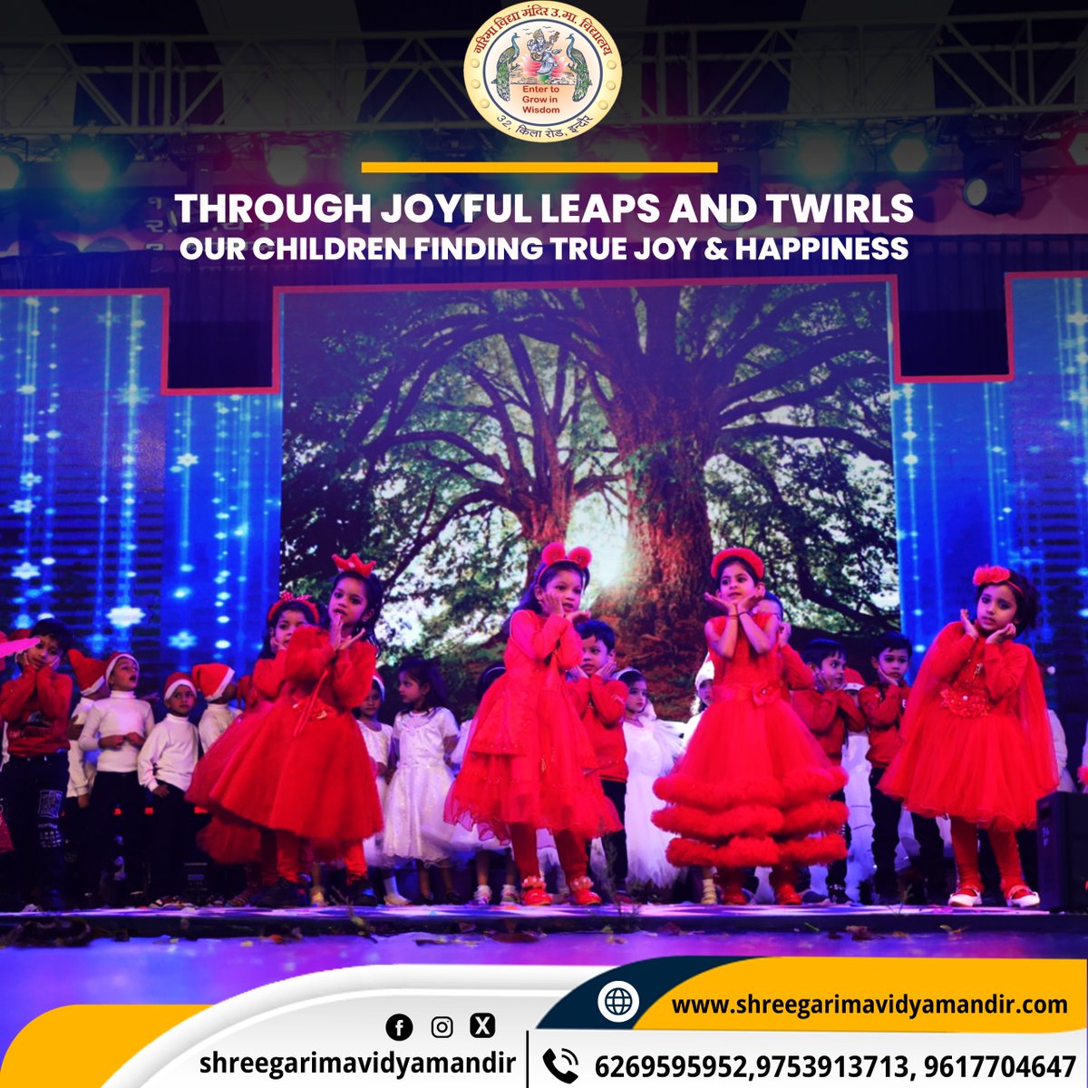 SGVMIndore's tweet image. Through graceful leaps and spirited twirls, our children discover true happiness in the rhythm of dance.

#DanceJoy #ChildhoodHappiness #ExpressiveLearning #DanceEducation #HappyDancers #JoyfulTwirls #RhythmOfJoy