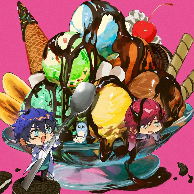#まめねことレオス #イロ絵す 