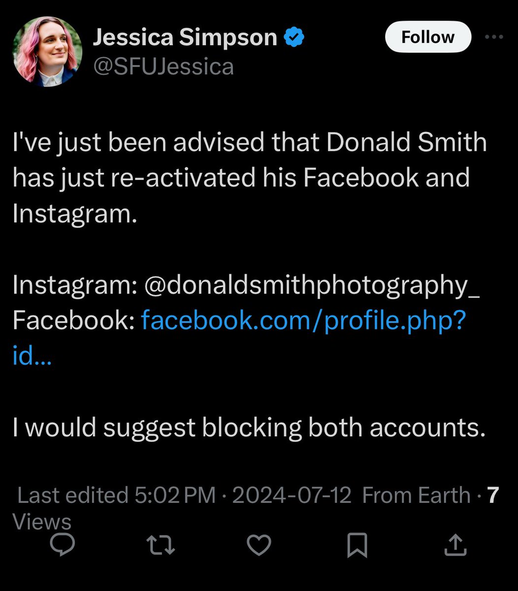 SFUJessica_Pglu's tweet image. I've just seen that Donald Smith has just re-activated his tinder
So ive been slapping it til it fell off.
I would suggest blocking accounts, Instead
I stalk him and make socks of him to set him up. Fake bomb/sniper threats cos I want him to explode inside me and shoot his load.
