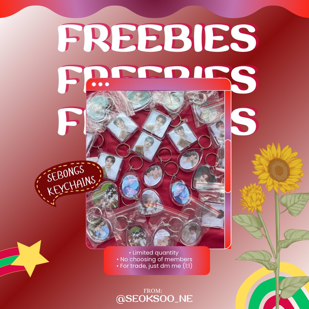 seoksoo_ne's tweet photo. #ForestKeepers_Jun_Hoshi_Wonwoo_Cheol

Annyeong!! I’ll be giving away these sebongs keychains on d-day “Guardians of the Forest CSE” /though they’re limited/. i’m a solo goer btw, so hopefully we get along. see you, caratss!!🫵🏻💝

ps: will be given randomly,bunutan nalang ganern https://t.co/Gcur17gSJG