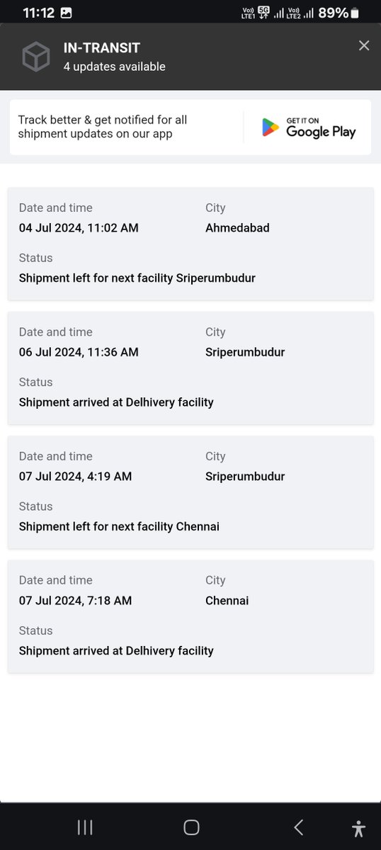 mrganez's tweet photo. @delhivery Very worse service and https://t.co/1oFaRTZ8NK order is not delivered yet, it was delayed two timea also. https://t.co/rinppUOEYn